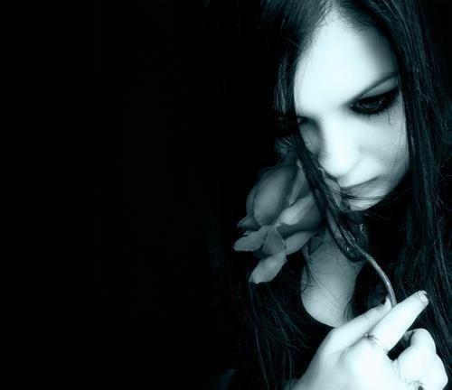 beauty,rose,girl,gloomy